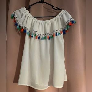 Off the Shoulder Shein Size S Fiesta Shirt